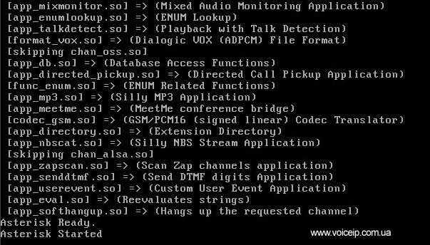 Нажмите для увеличения Asterisk Ready