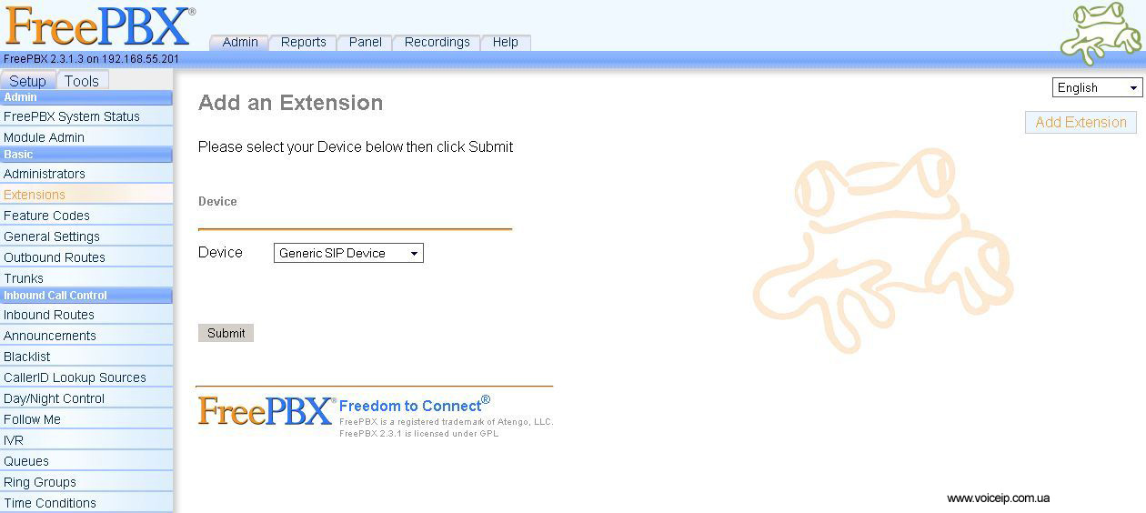 Нажмите для увеличения Add an Extension
